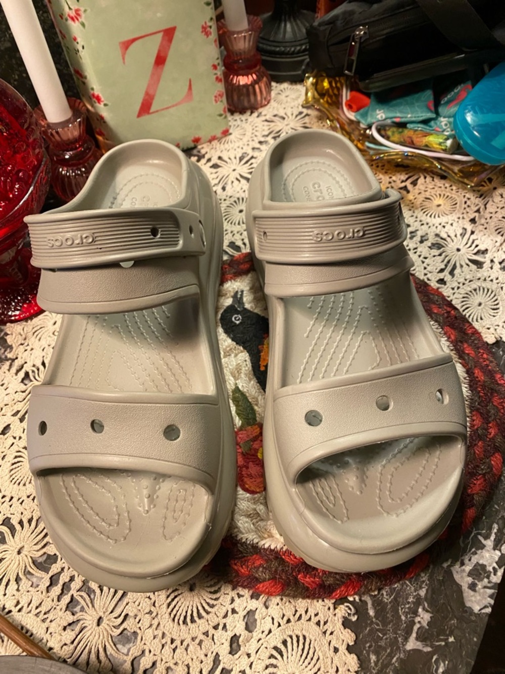 CROCS Classic Clog Sandals in Light Gray - Picture 7 of 8
